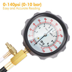 BETOOLL fuel pressure tester hoses and adapters ready for versatile engine checks.