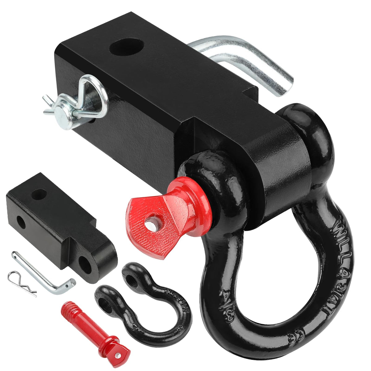 BETOOLL 2-inch shackle tow hitch receiver ready for 2-inch trailers and rugged use.