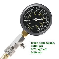 BETOOLL hose features push-button release for easy venting during tests.