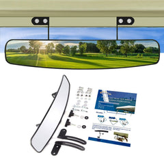 BETOOLL convex rear view mirror offers 180-degree visibility for EZ-GO, Club Car, Yamaha.