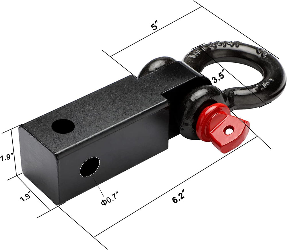 BETOOLL D-ring shackle close-up highlights forged steel durability.