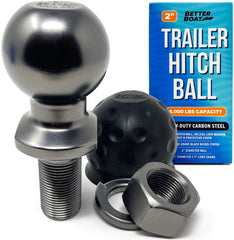 Better Boat 2-Inch Trailer Ball Hitch shows a sturdy 2-inch ball for reliable towing.