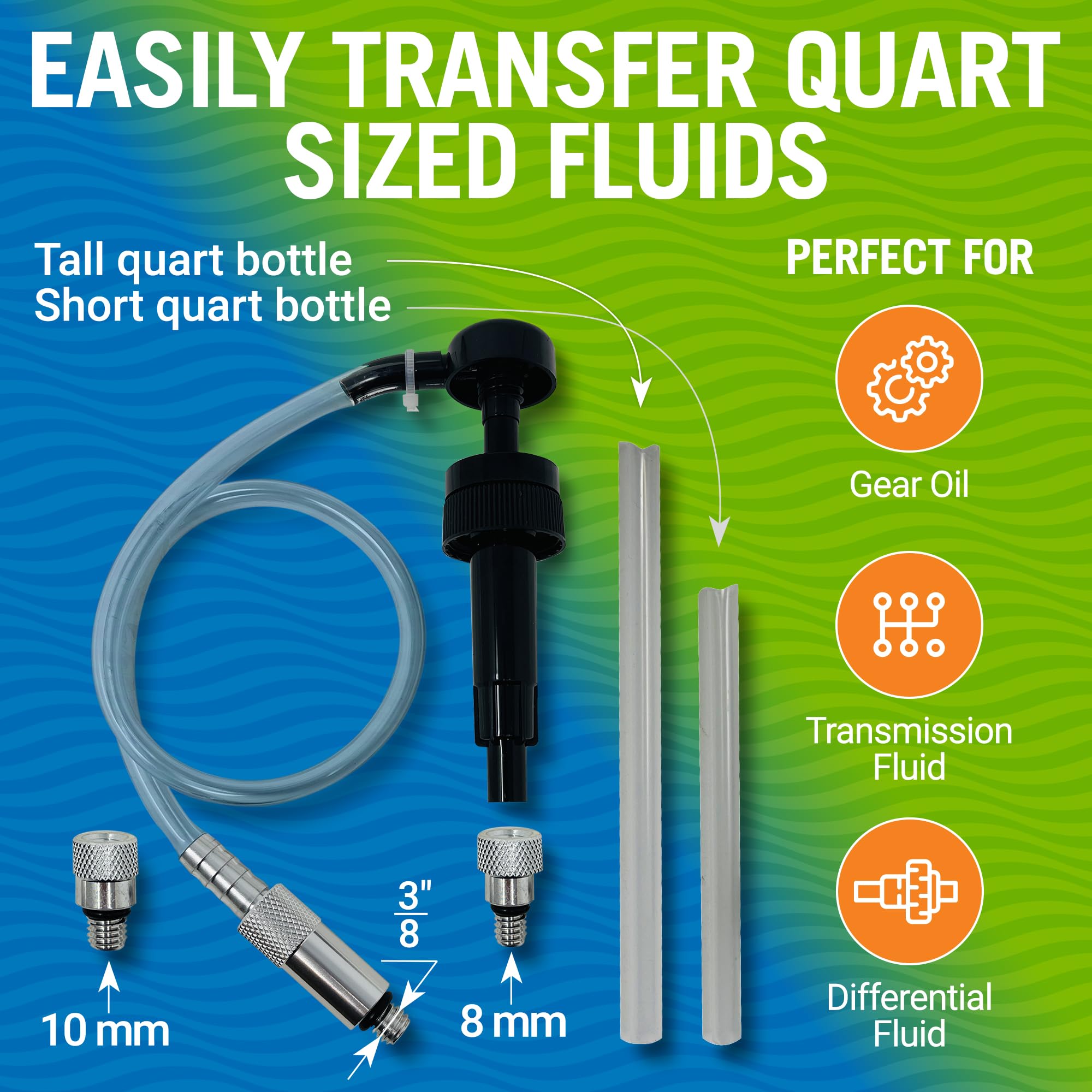 Better Boat gear oil transfer pump in action, showing clean, precise fluid flow.