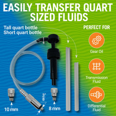Better Boat gear oil transfer pump in action, showing clean, precise fluid flow.