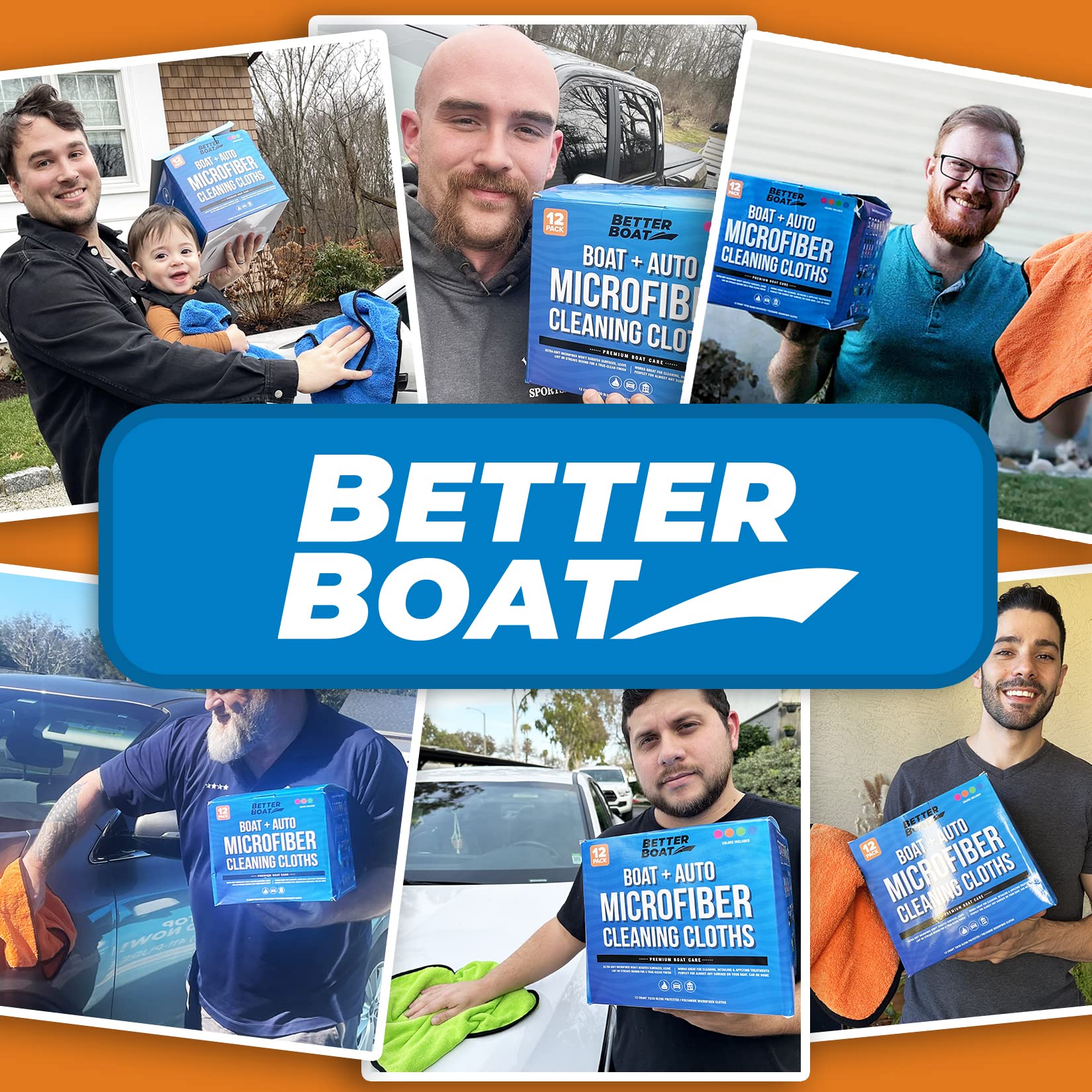 Better Boat marine quality cleaning towels for boats and cars