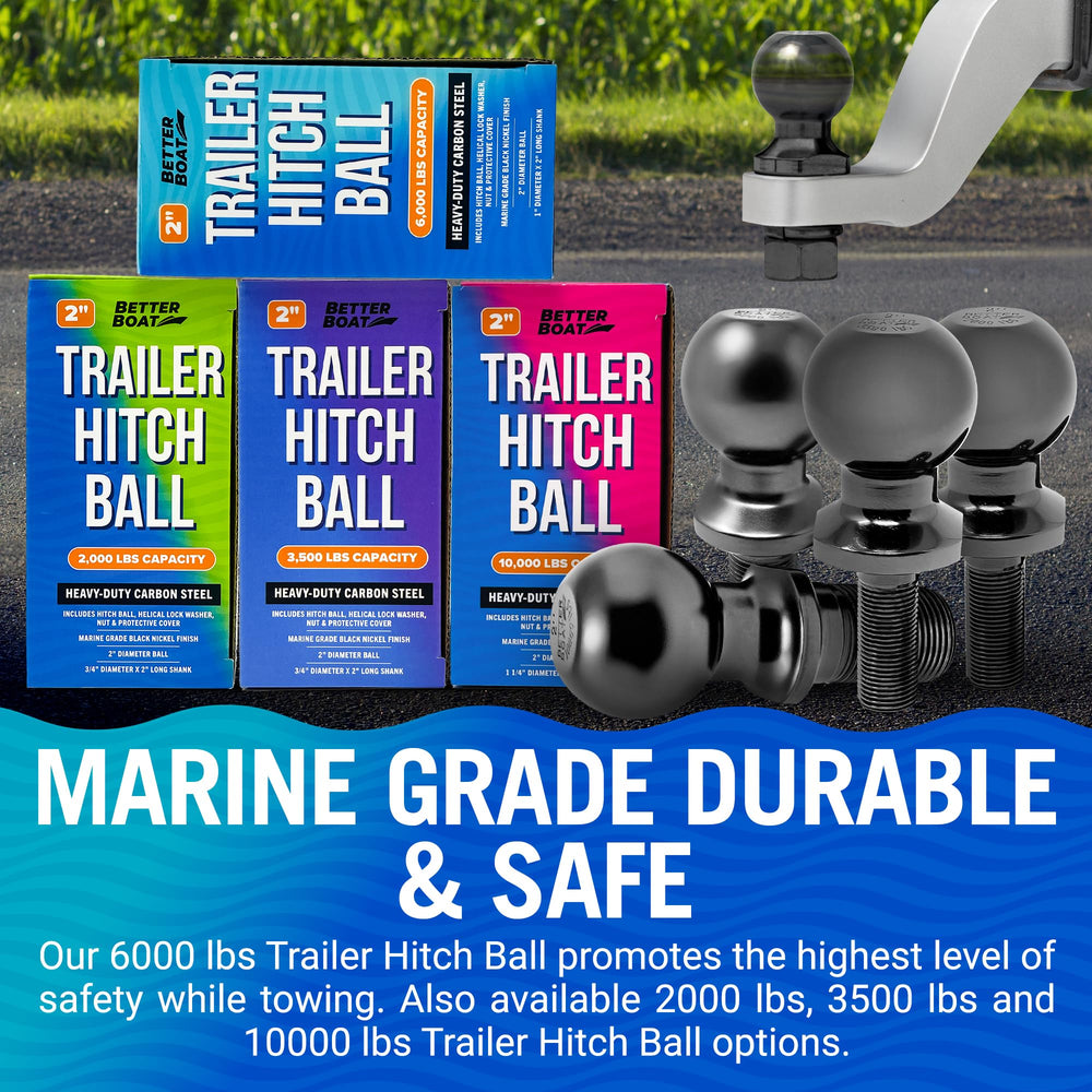 Better Boat hitch includes lock washer and nut for a tight, secure connection.