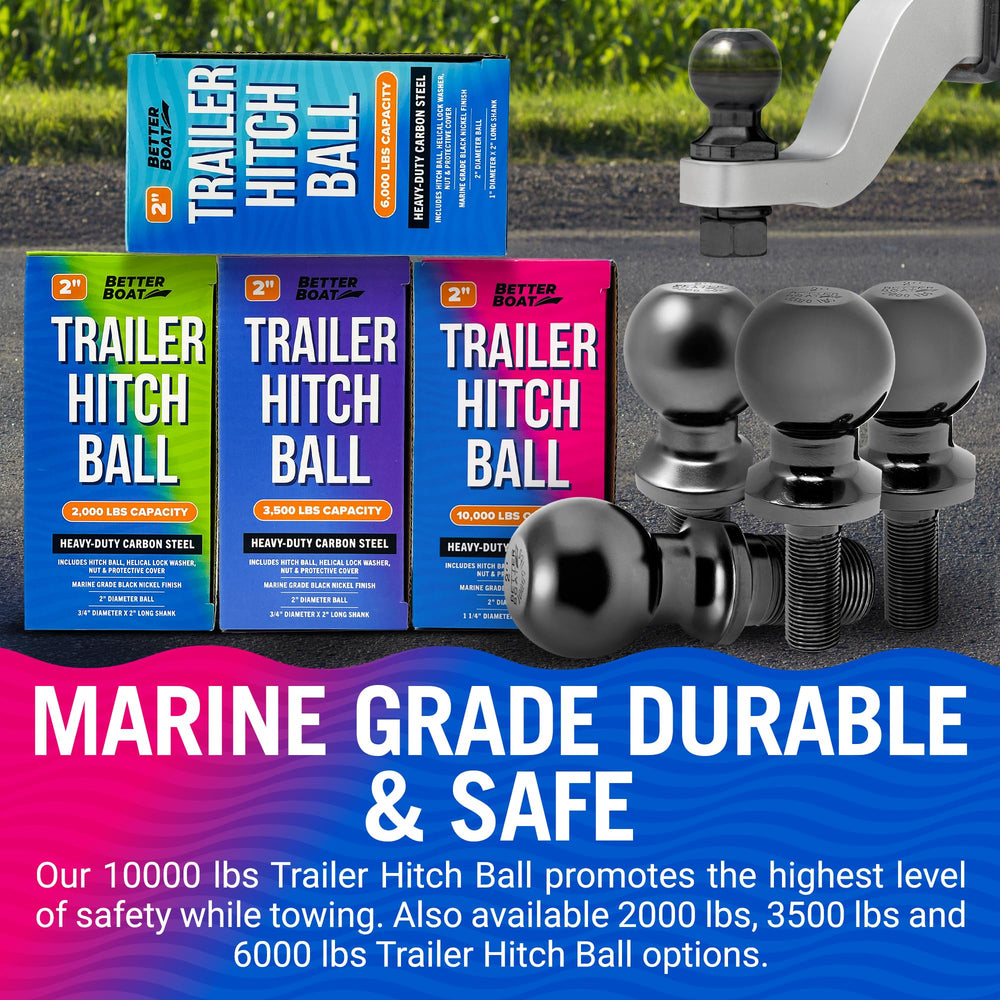 Better Boat trailer ball protective rubber cover extends life when not towing.