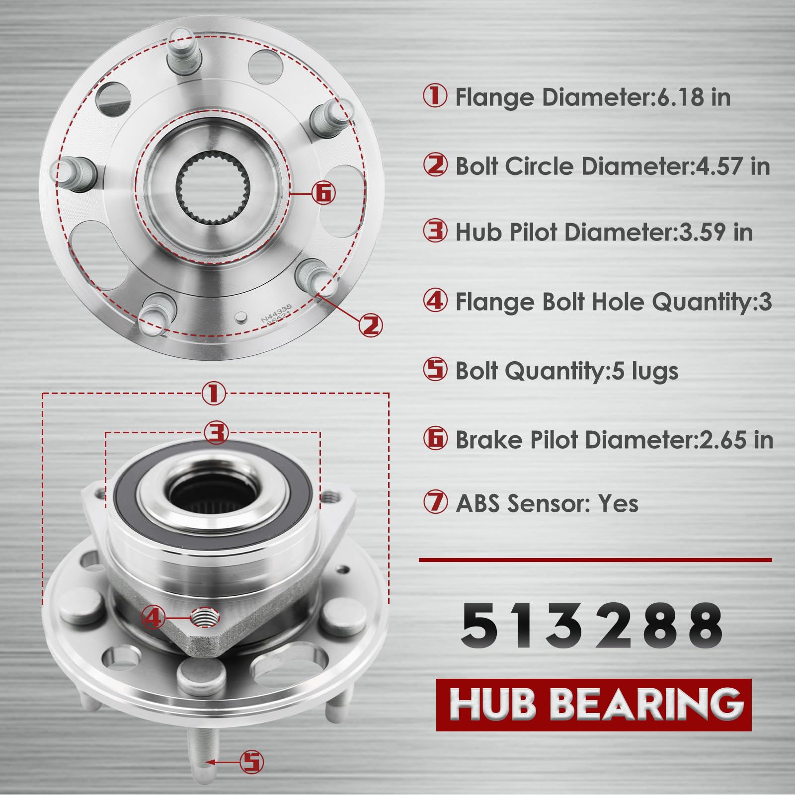 Betthand 513288 ABS-ready hub supports consistent braking performance
