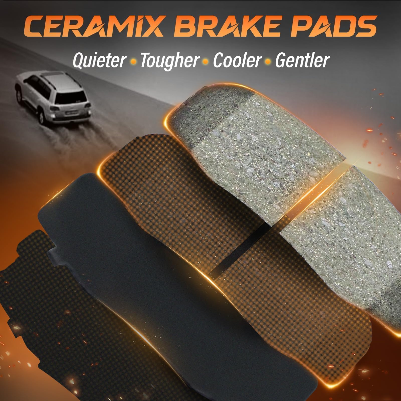 Betthand brake kit rear pads for Sequoia quiet, clean braking
