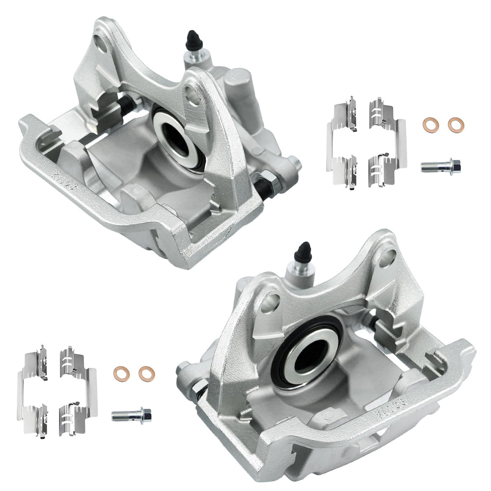 Betthand rear calipers ready for installation on compatible GM trucks