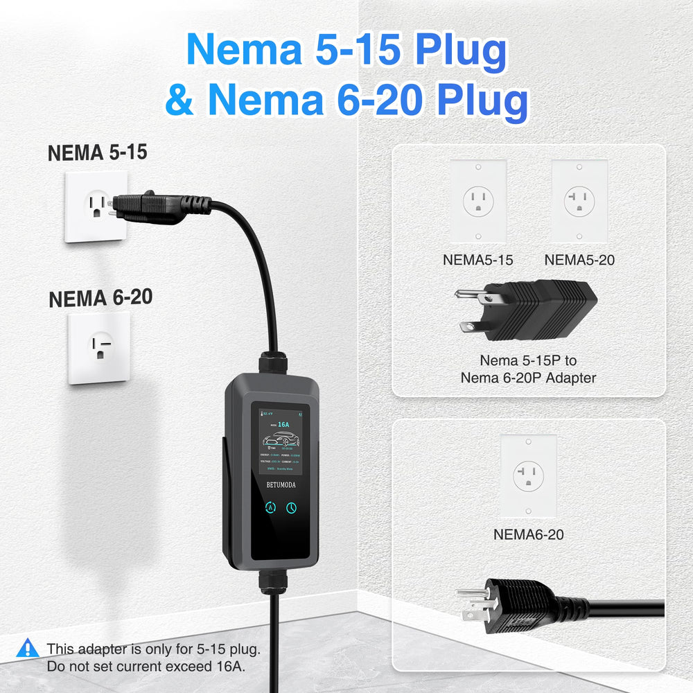 BETUMODA smart monitoring chip tracks charging status for safer sessions.