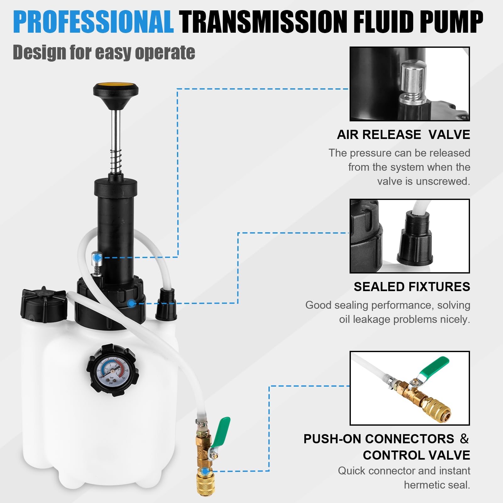 BetyBedy manual fluid pump handle enabling smooth piston action