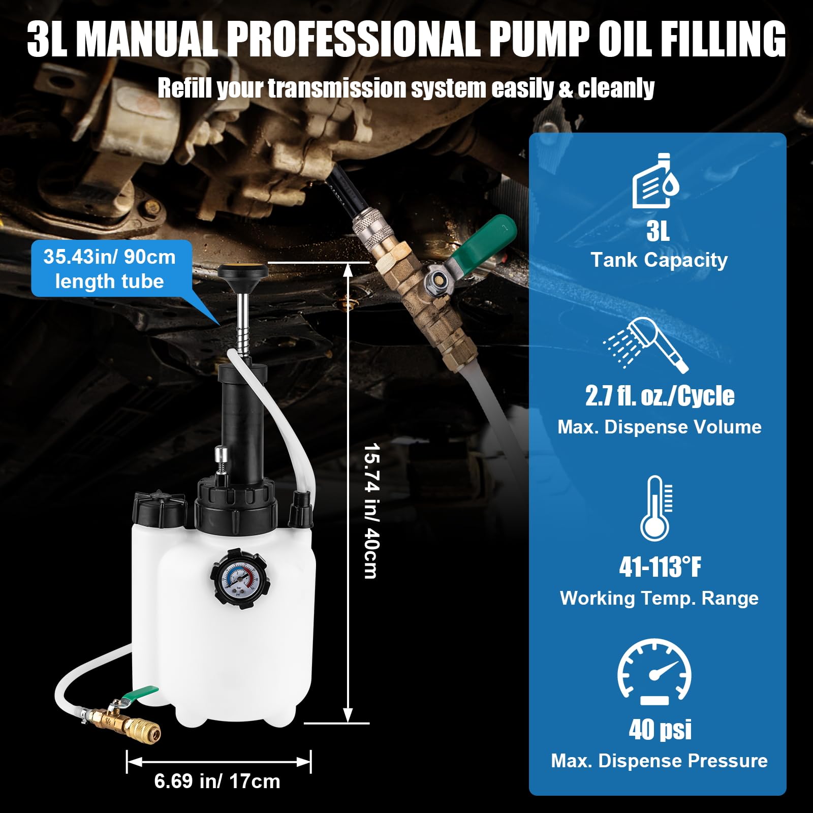BetyBedy pressure gauge and release valve for precise dispensing