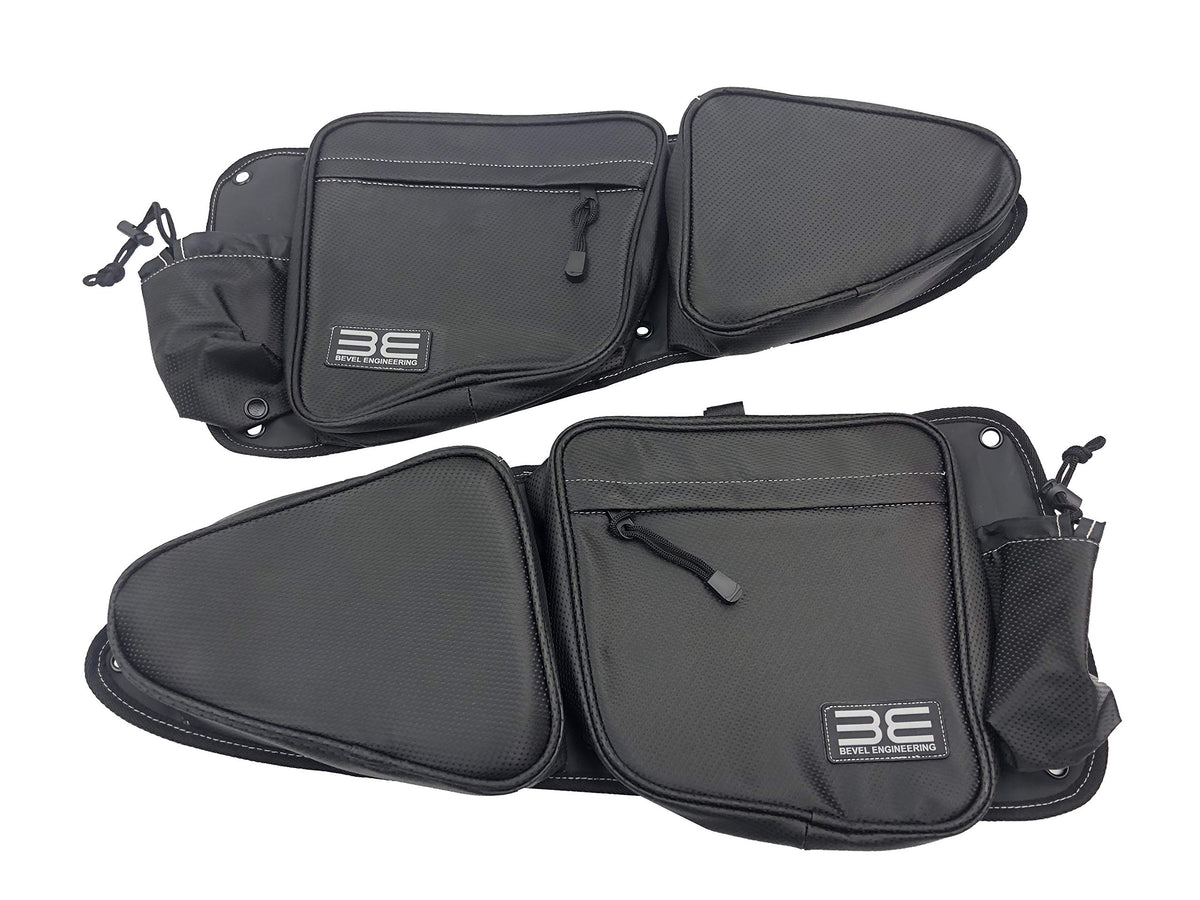 Bevel Engineering side door bag left mounted on Polaris XP1000 for quick access
