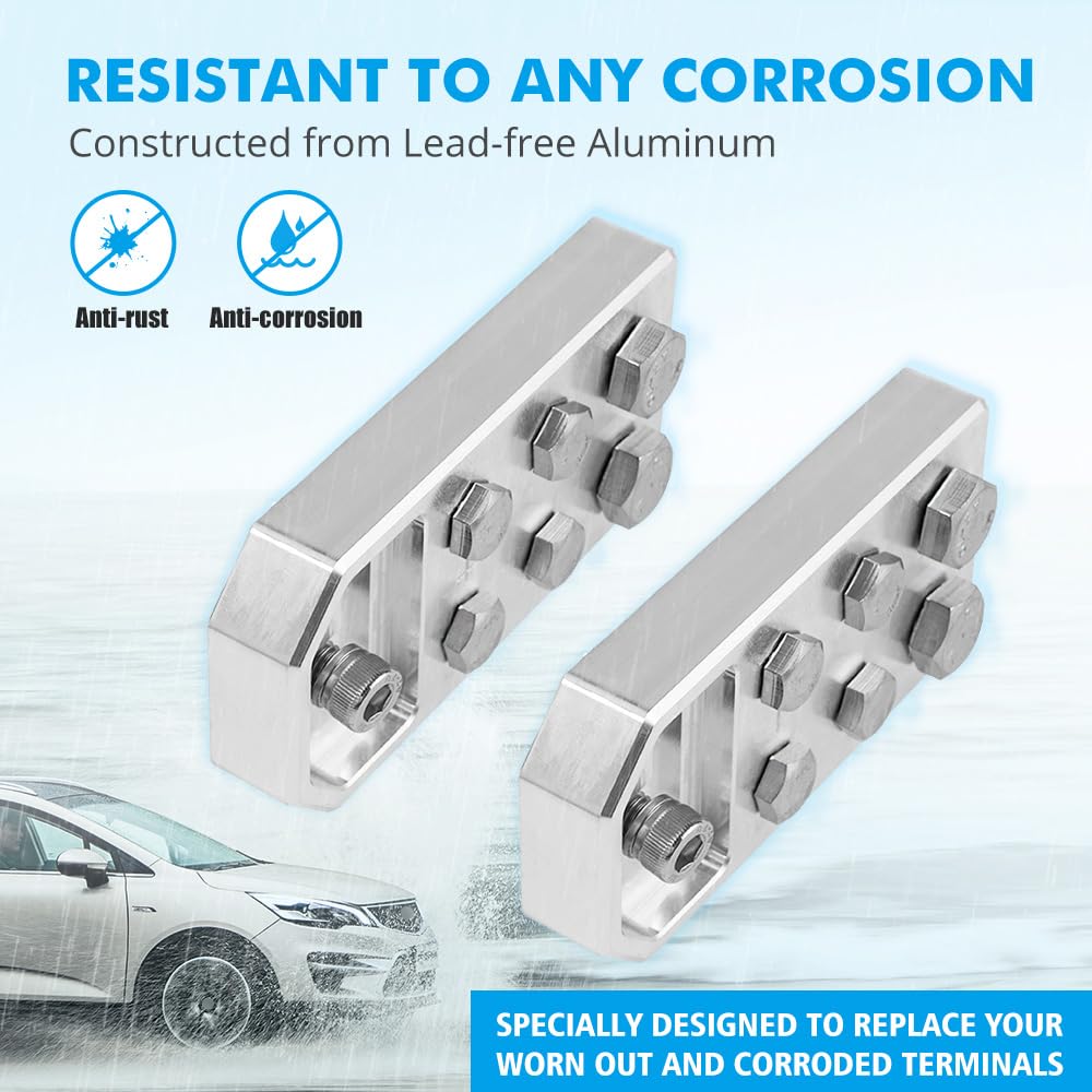 Bevinsee aluminum terminal finish resists corrosion for long-lasting power.