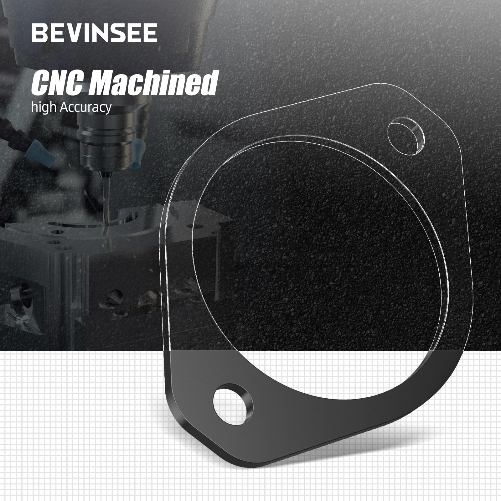 Bevinsee bolt-on gasket design enables quick install and removal.