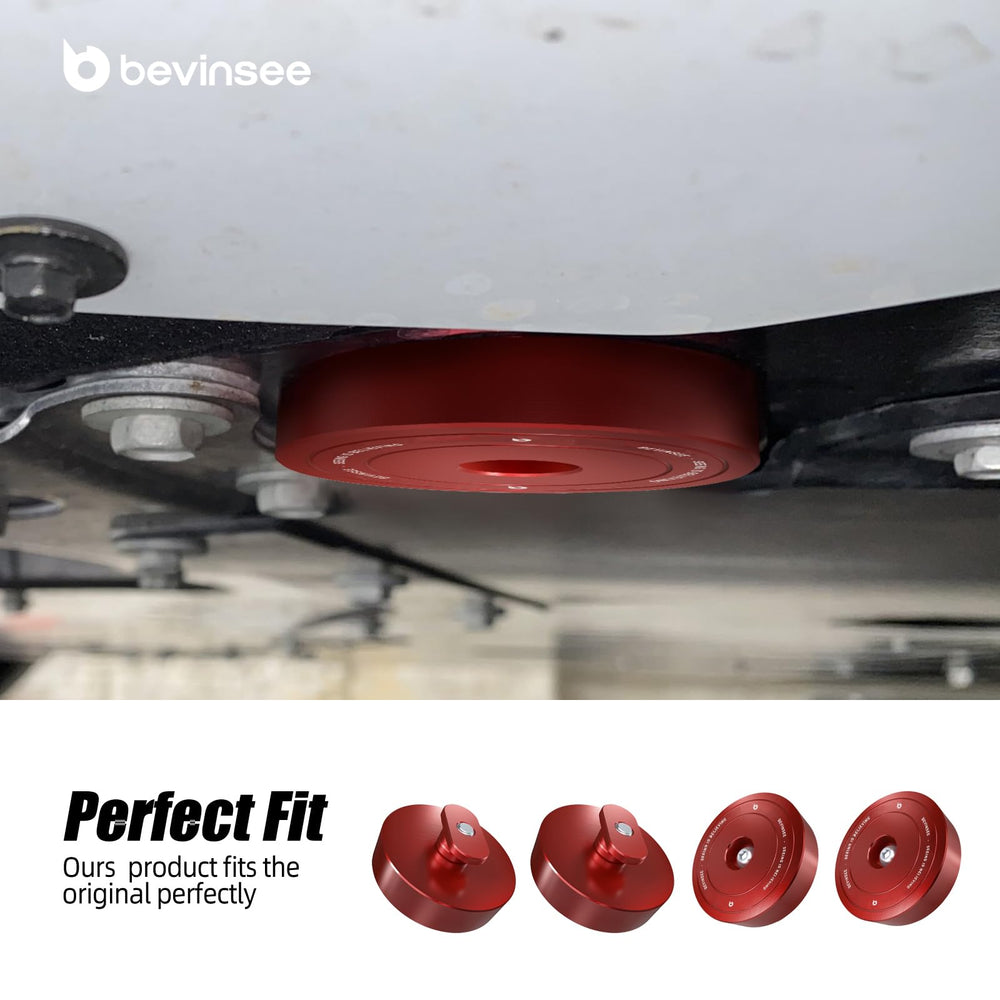 Bevinsee 16mm-thick aluminum pads deliver durable lift support for sports cars.