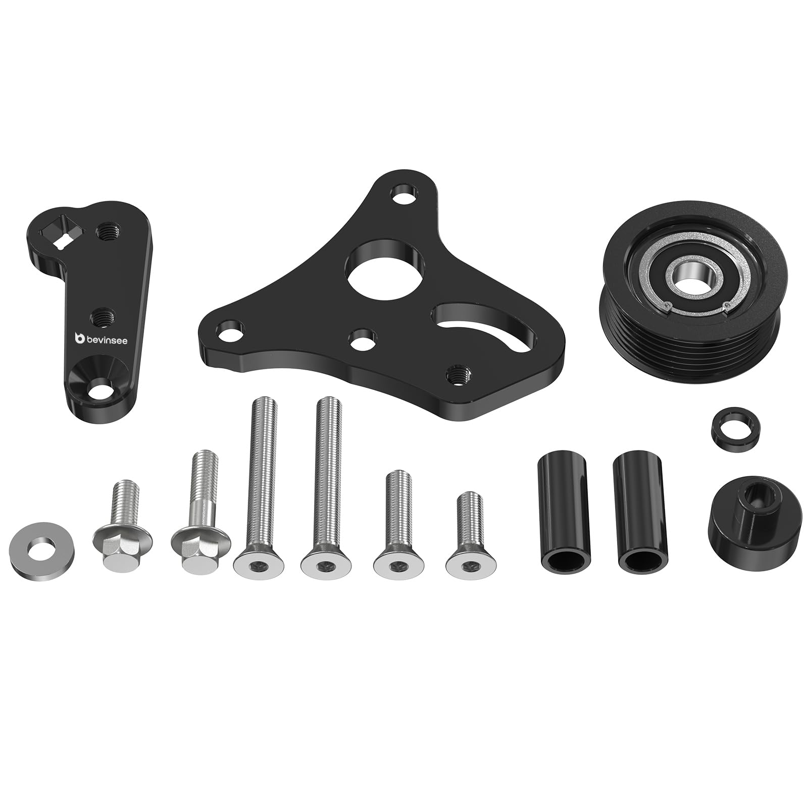 Bevinsee belt tensioner pulley assembly ready for installation.
