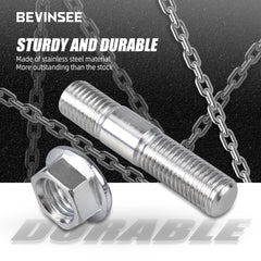 Bevinsee M10-1.25x48mm stud detail with precise threading.