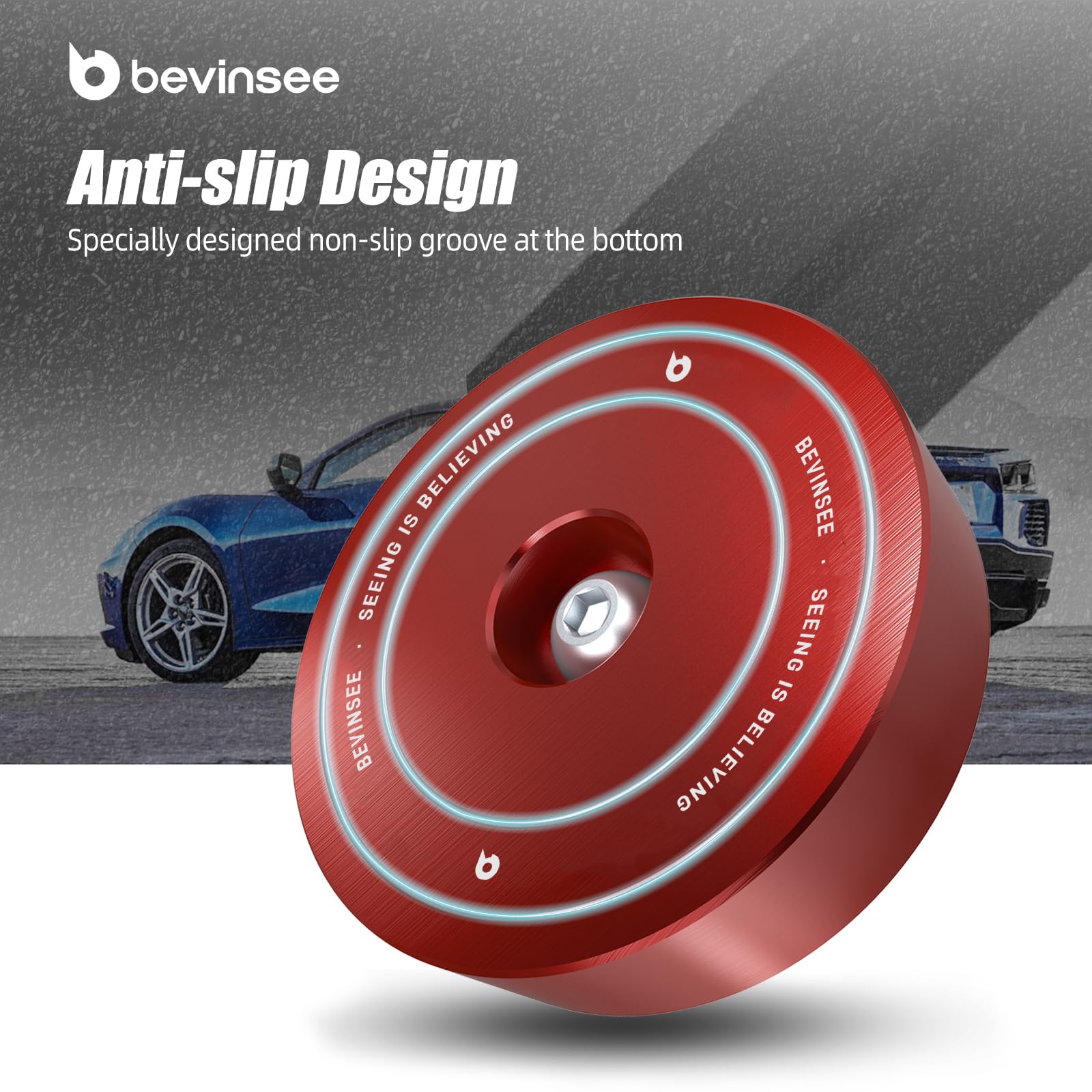Bevinsee non-slip groove bottom prevents shifting during lifts for safer handling.