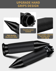 Beyisi Harley grips right-side throttle assist in action for easier throttle control