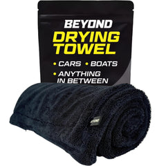 Beyond Braid drying towel front view shows large coverage for quick, streak-free vehicle drying.