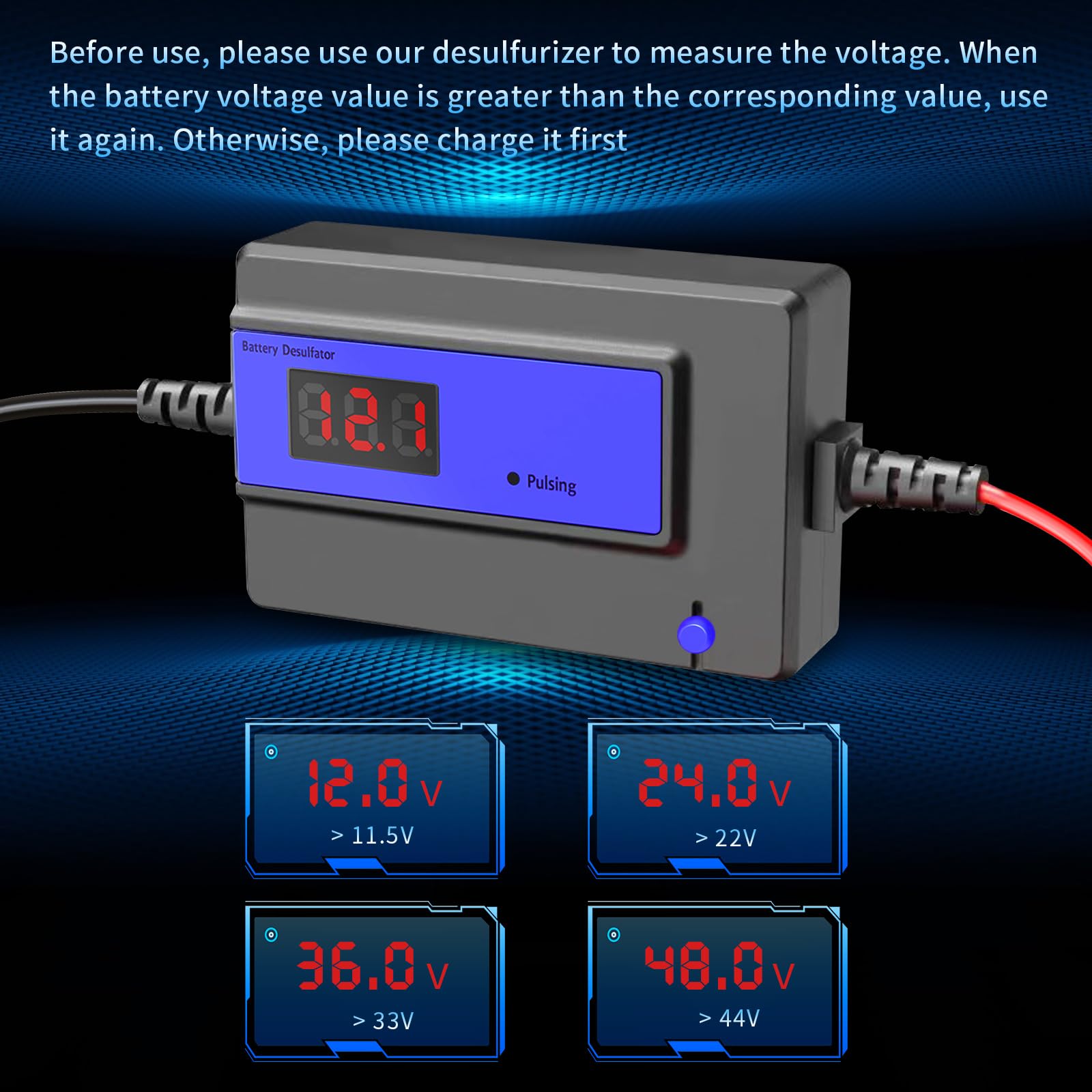 Beyprern Blue desulfator preserves capacity in a deep-cycle battery