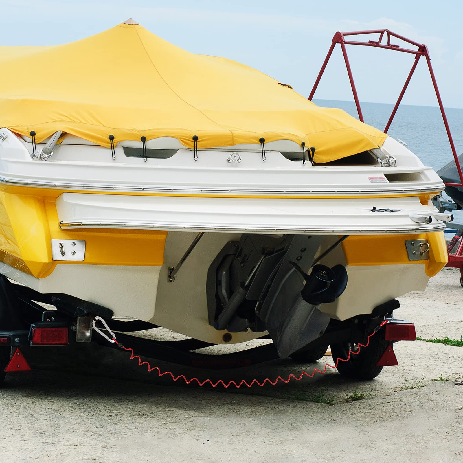 BFDKIT Breakaway cable extends up to six feet for flexible towing.