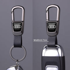 BFIVEANTE braided leather detail with soft touch grip on Audi keychain