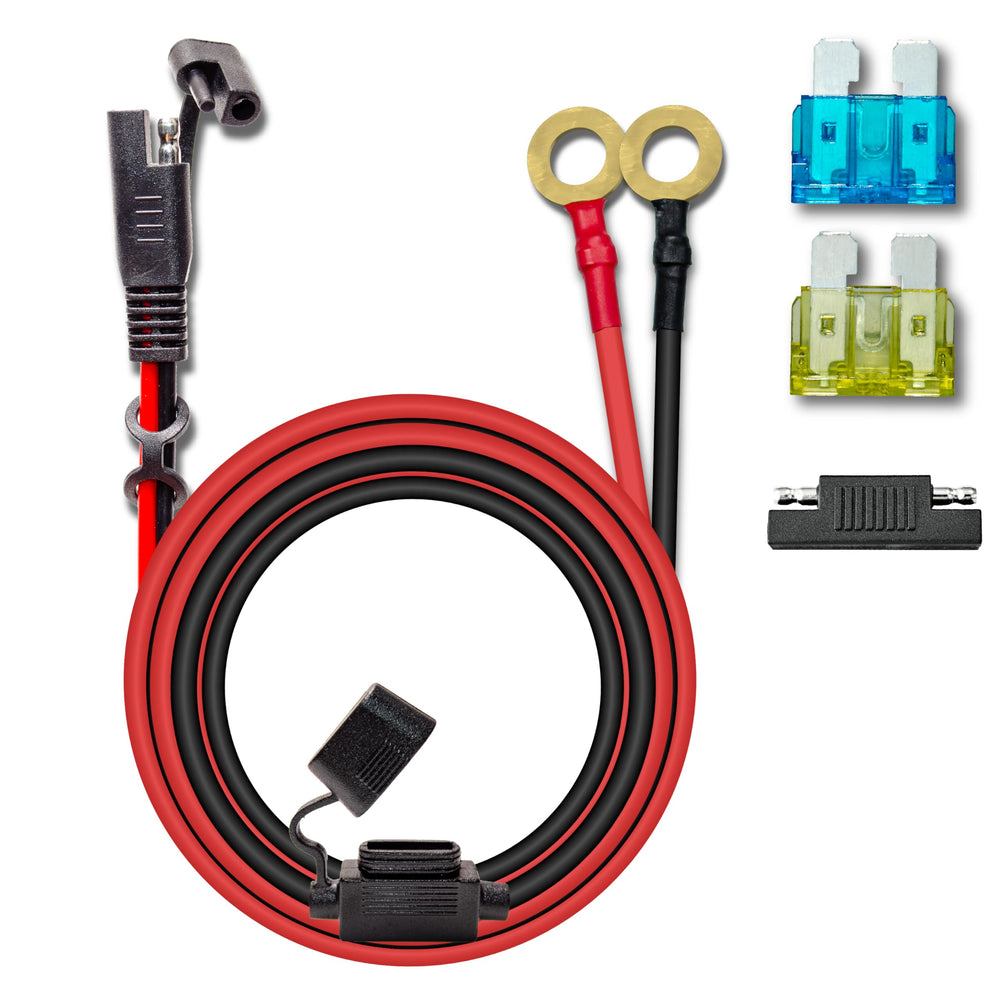 BFXM 10AWG 10FT charger cable with SAE to O‑Ring terminal for extended reach and reliability.