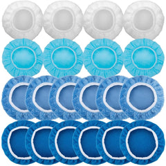 BFXM 20pcs buffer set with navy blue terry cloth pads for initial deep clean.