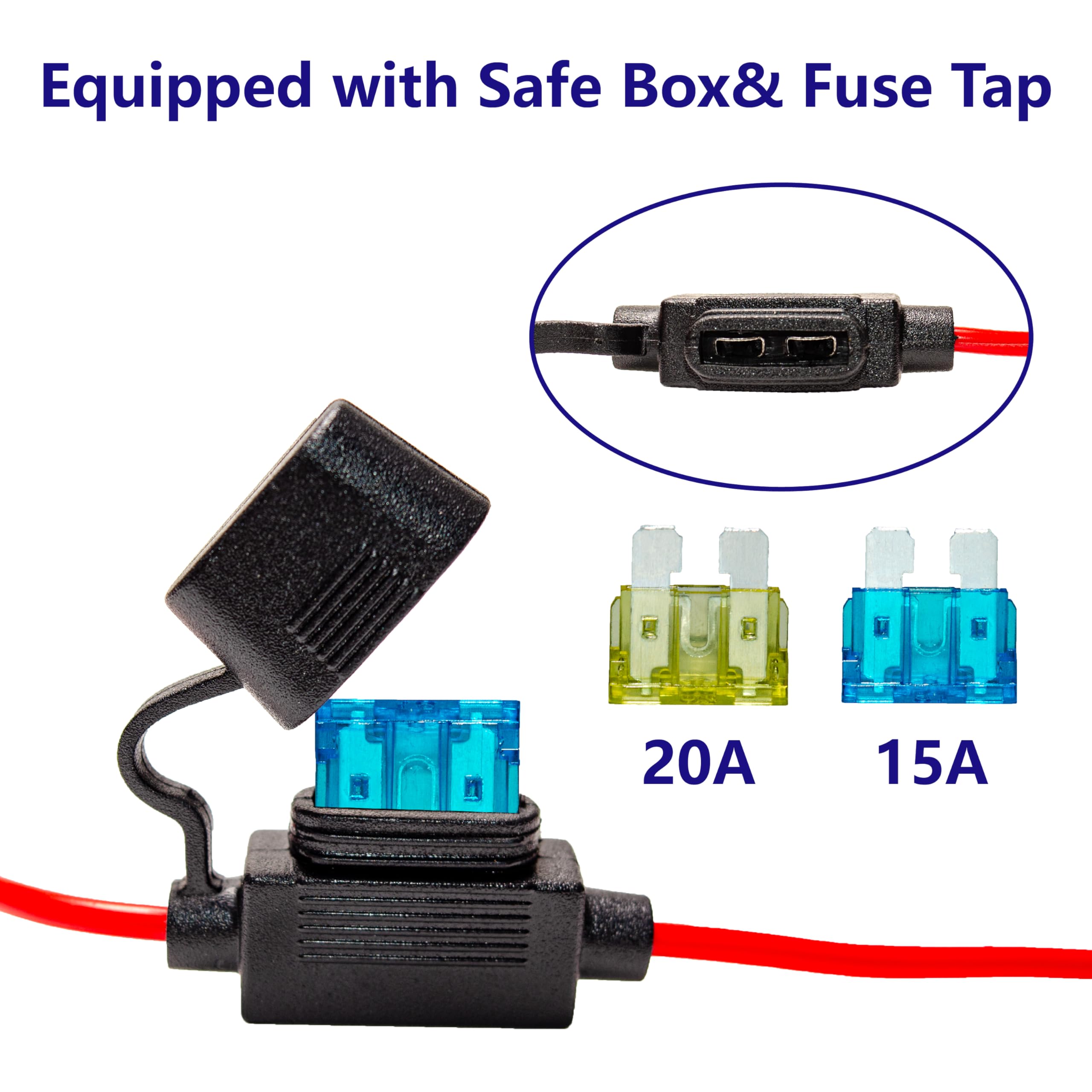 BFXM 6ft battery-extension cable suitable for RVs, boats, and more