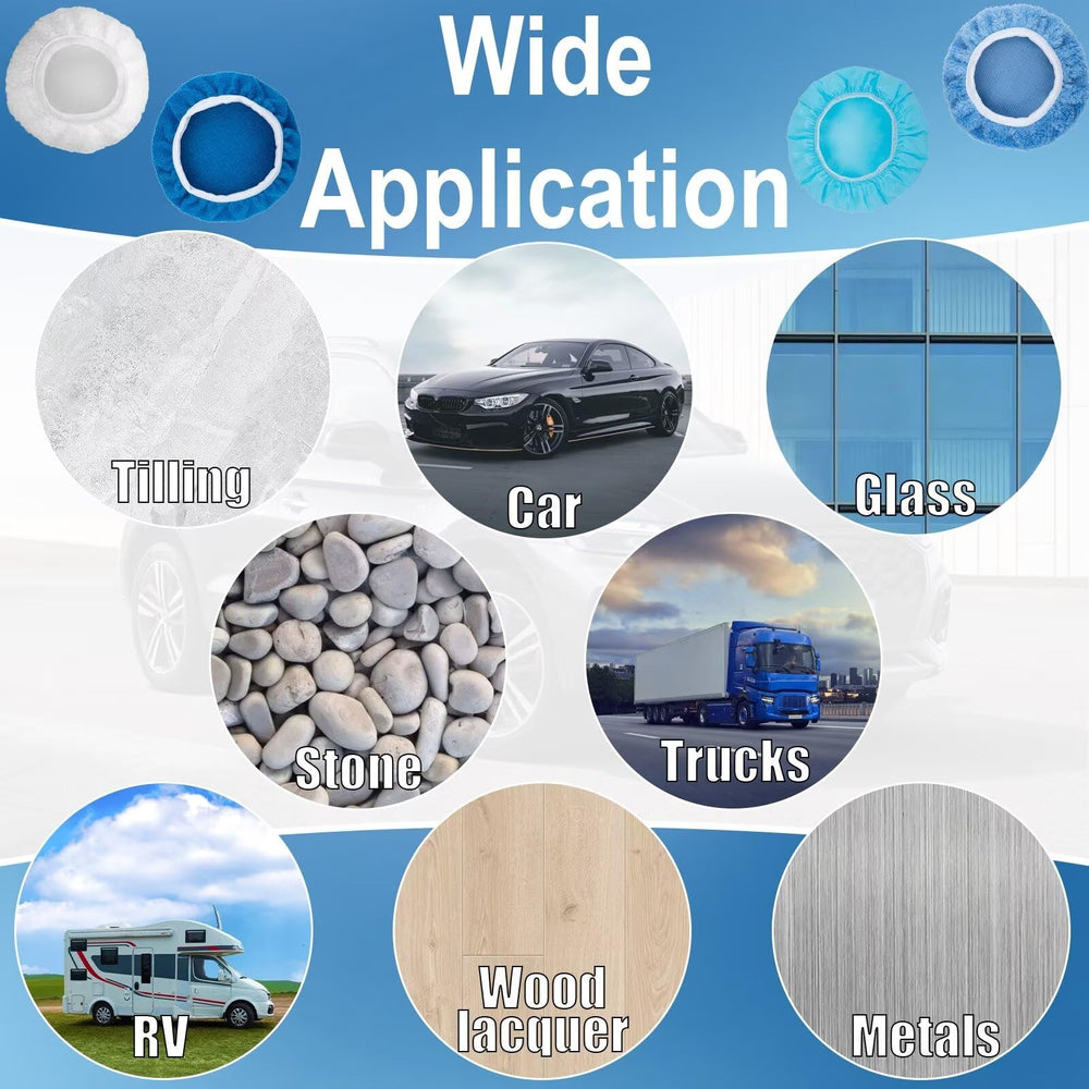 BFXM Car detailing with microfiber pads for polishing and cleaning.