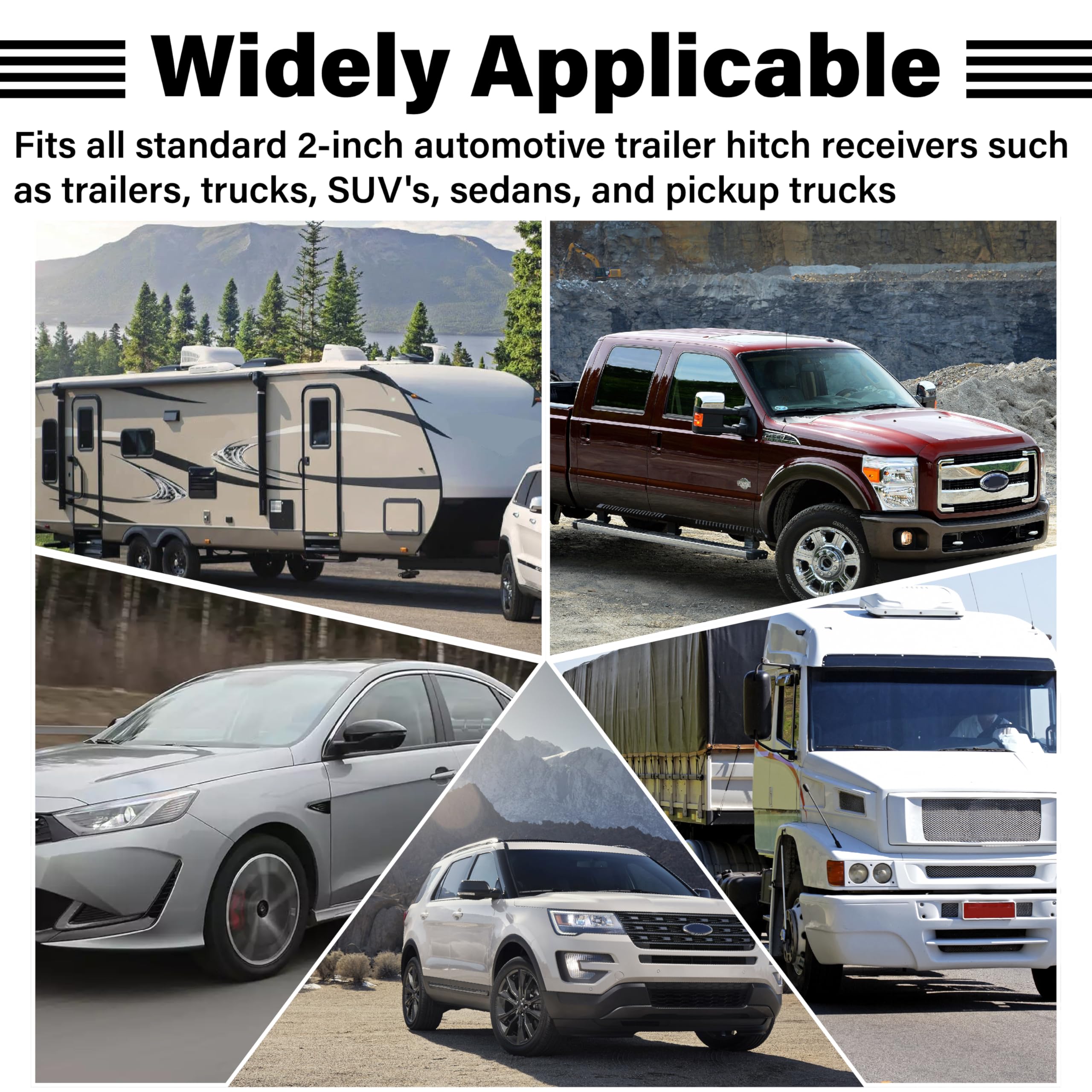 Durable stainless steel finish resists wear and rust on rough roads.