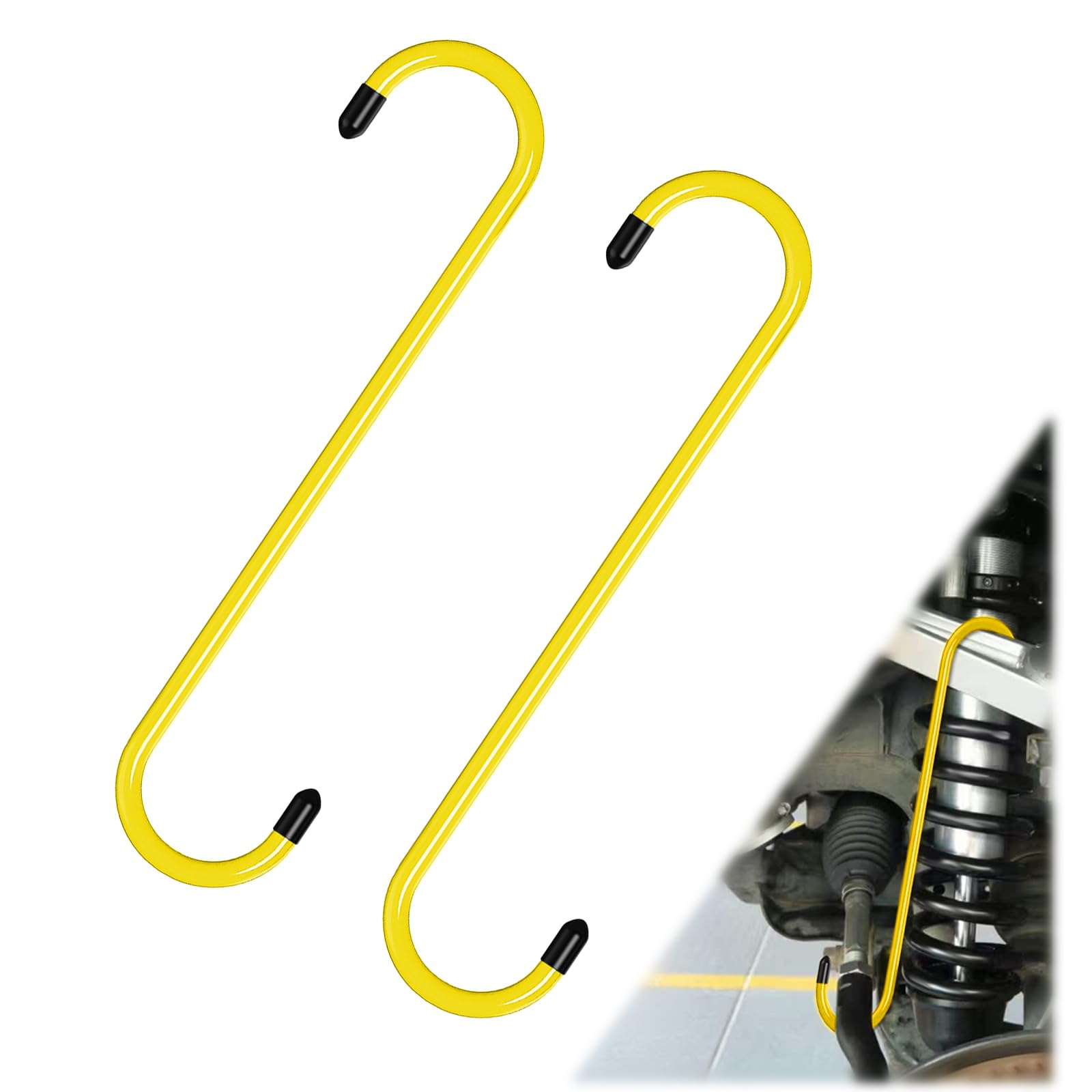BFXM front view of two hangers showing bright finish and hooks, quick identification benefit