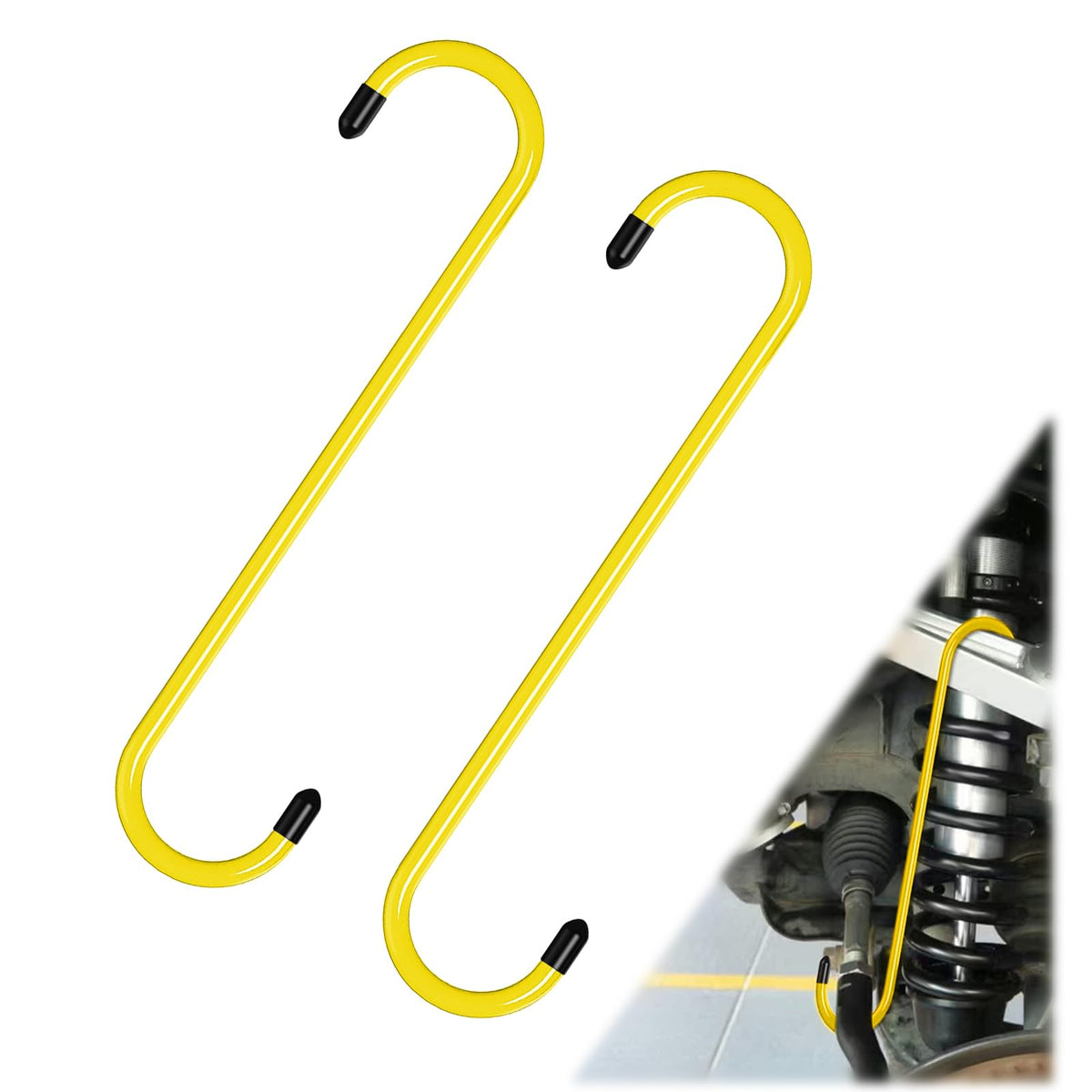 BFXM front view of two hangers showing bright finish and hooks, quick identification benefit