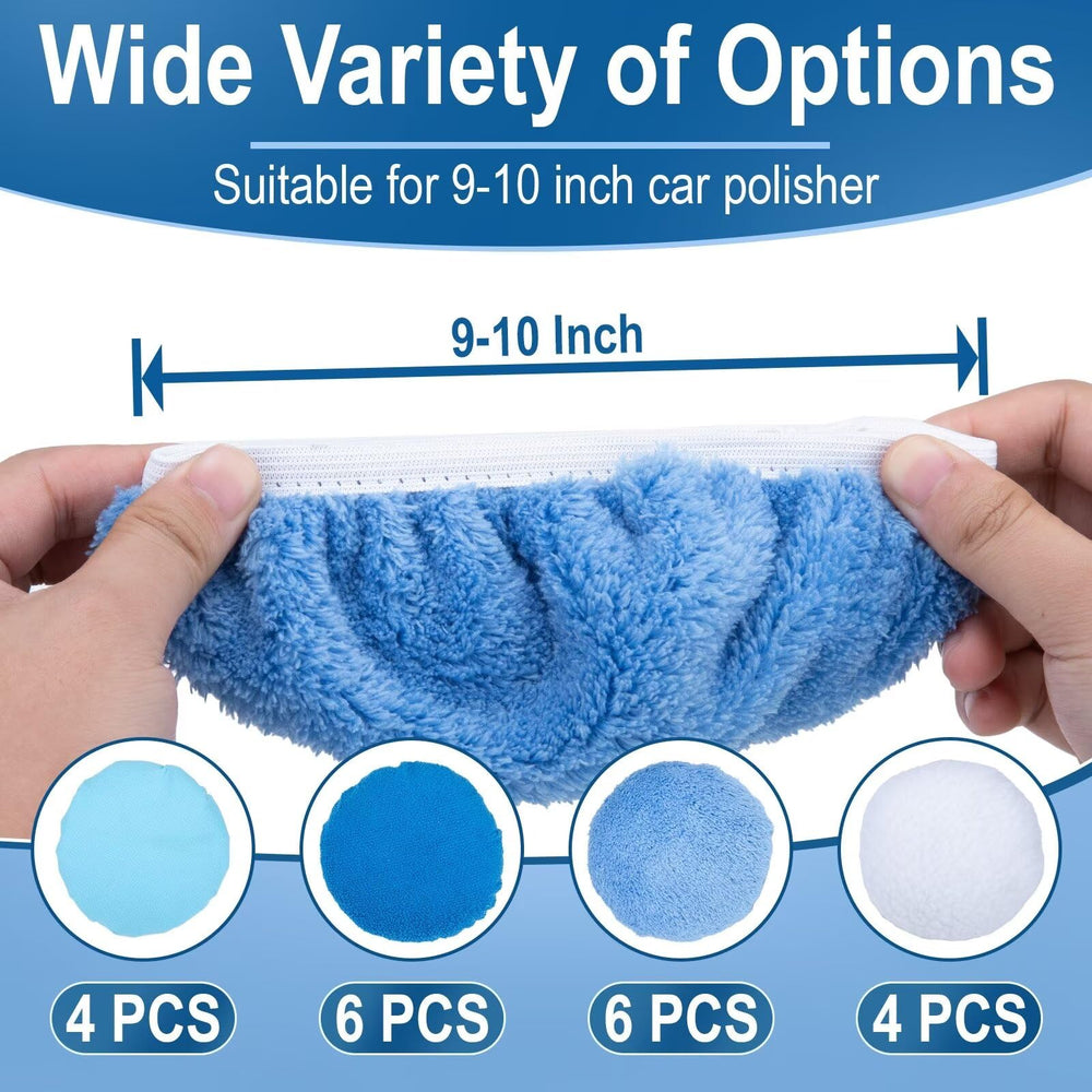 BFXM Navy blue terry cloth pads packing list for rough polishing and stain removal.