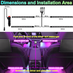 BFXM RGB car interior strip offers color-changing ambient lighting.