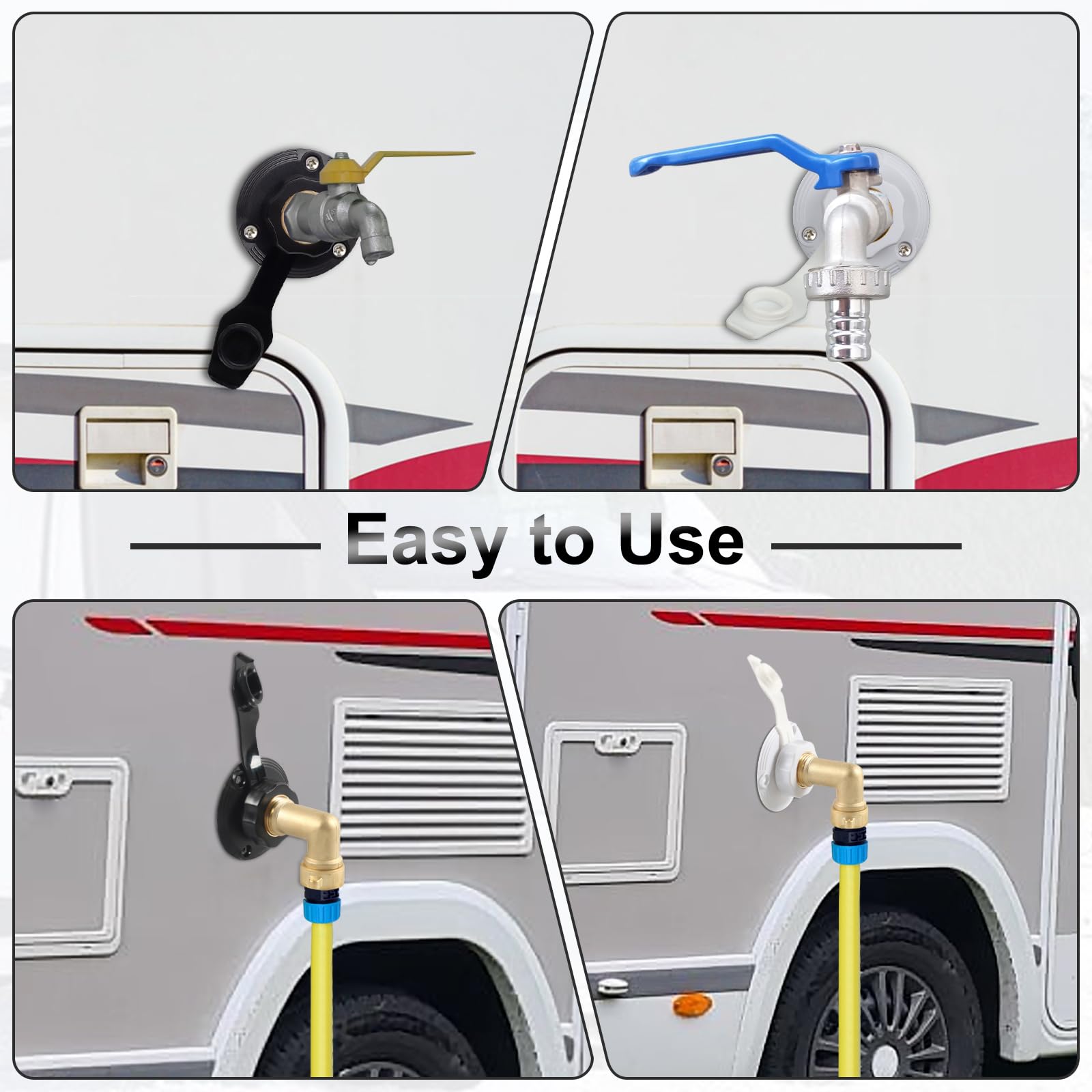 BFXM RV city water inlet white shell to match RV styling
