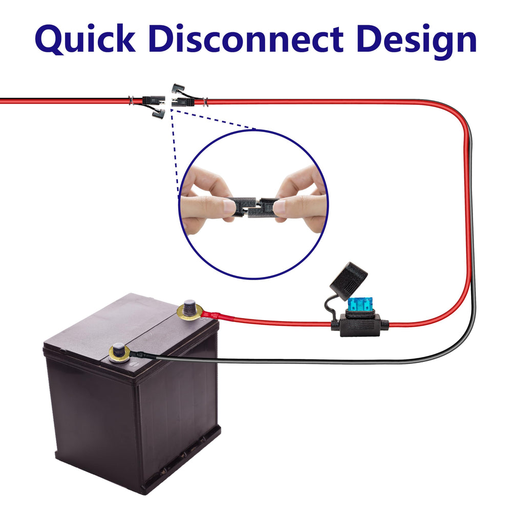 BFXM SAE connector extension for cars, motorcycles, and solar setups