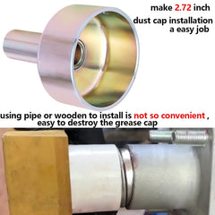 BgfWssh trailer axle dust cap tool reduces risk of damage.