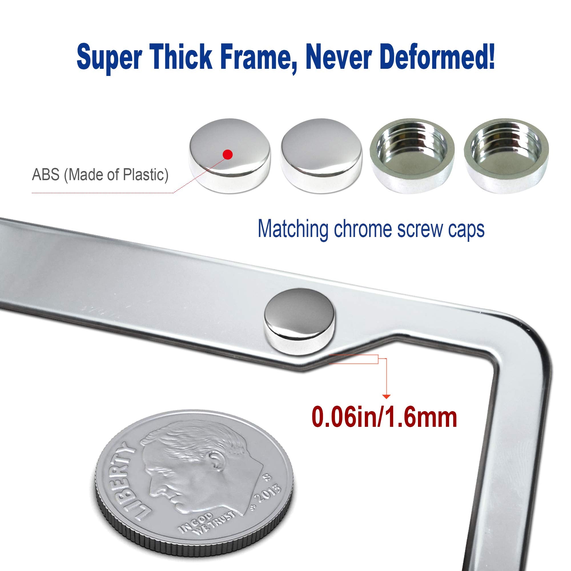 BGGTMO offers a 2-pack set for front and rear license plates.