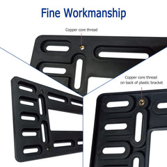 BGGTMO aluminum black license frame with matte finish resisting rust