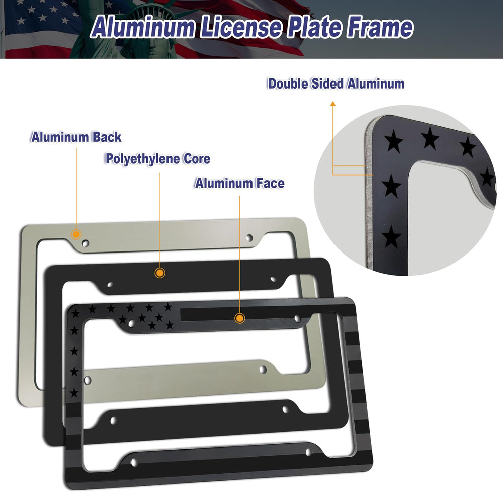 BGGTMO frame shows screen-printed American flag graphic on a durable frame.