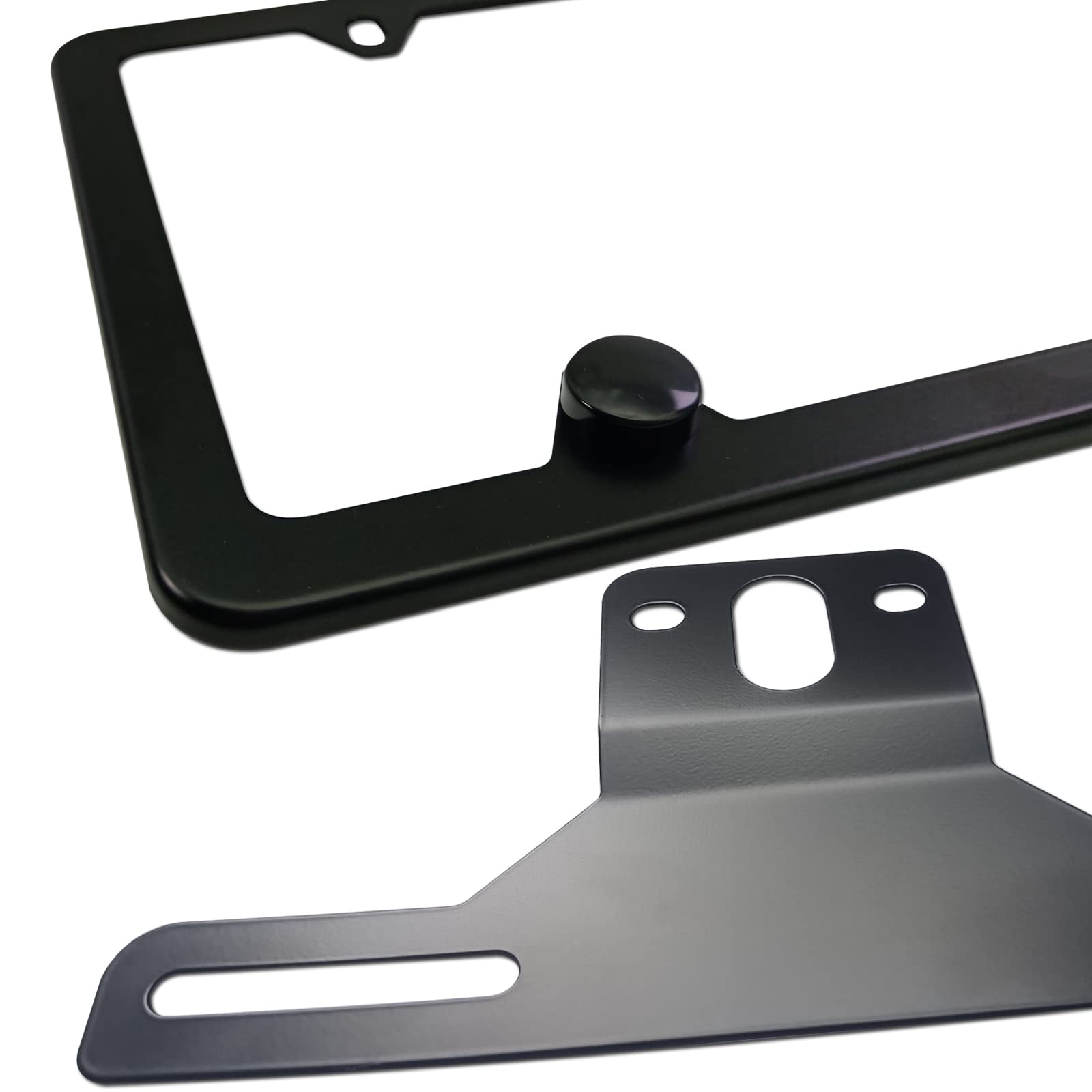 BGGTMO durable license frame with screw caps for weather-ready mounting.
