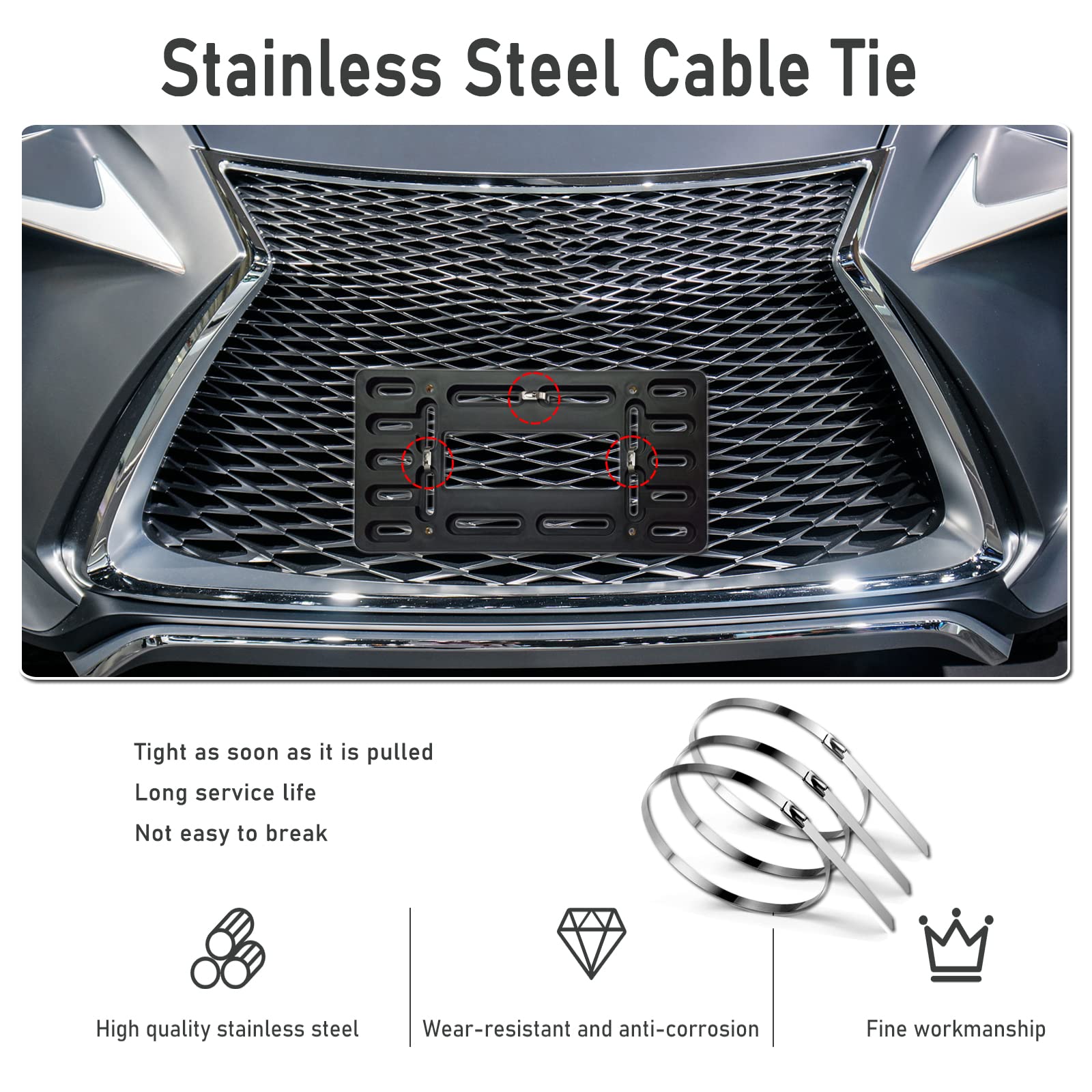 BGGTMO copper nuts ensure secure license plate attachment