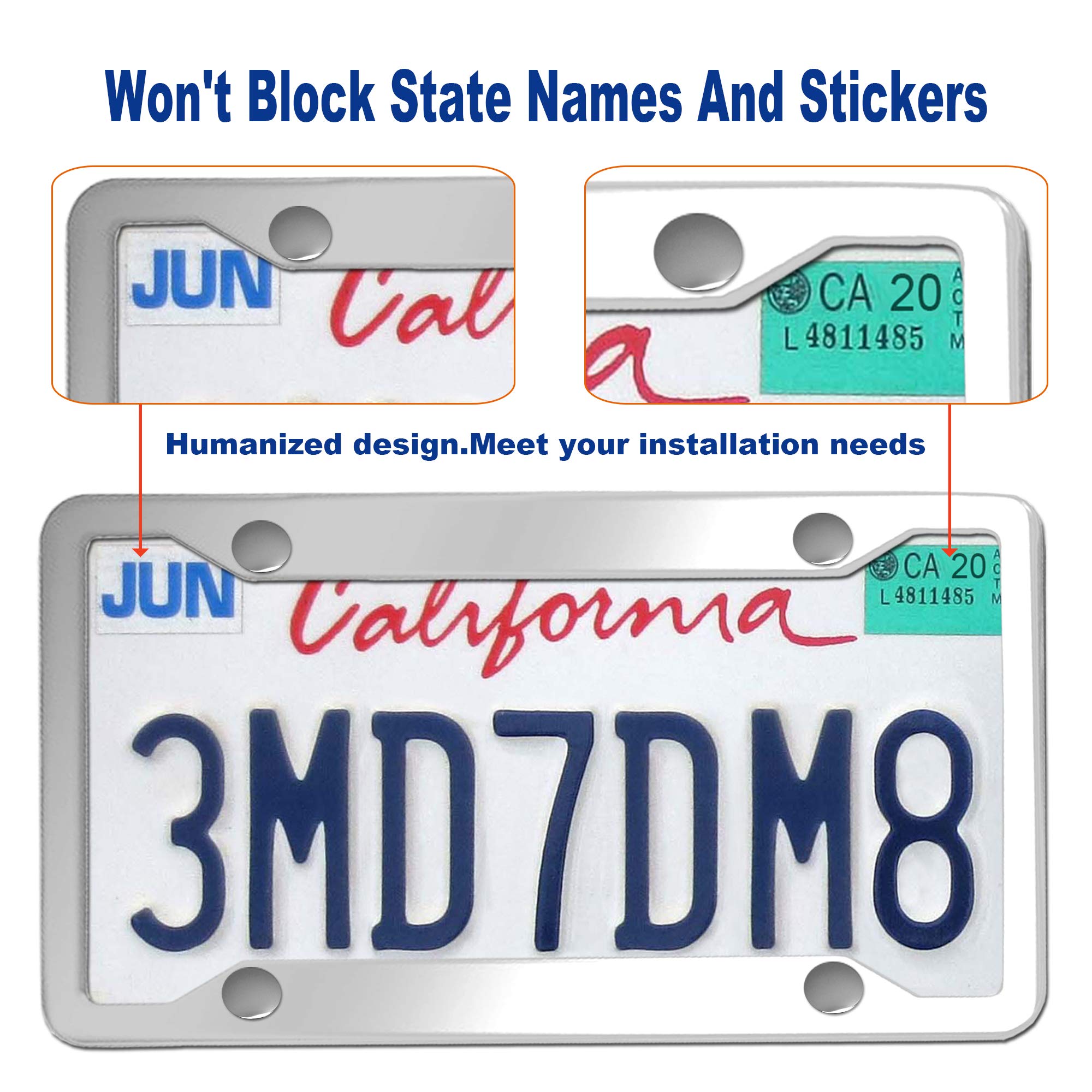 BGGTMO front bumper license plate frame with 4-hole mounting for secure fit.