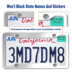 BGGTMO front bumper license plate frame with 4-hole mounting for secure fit.