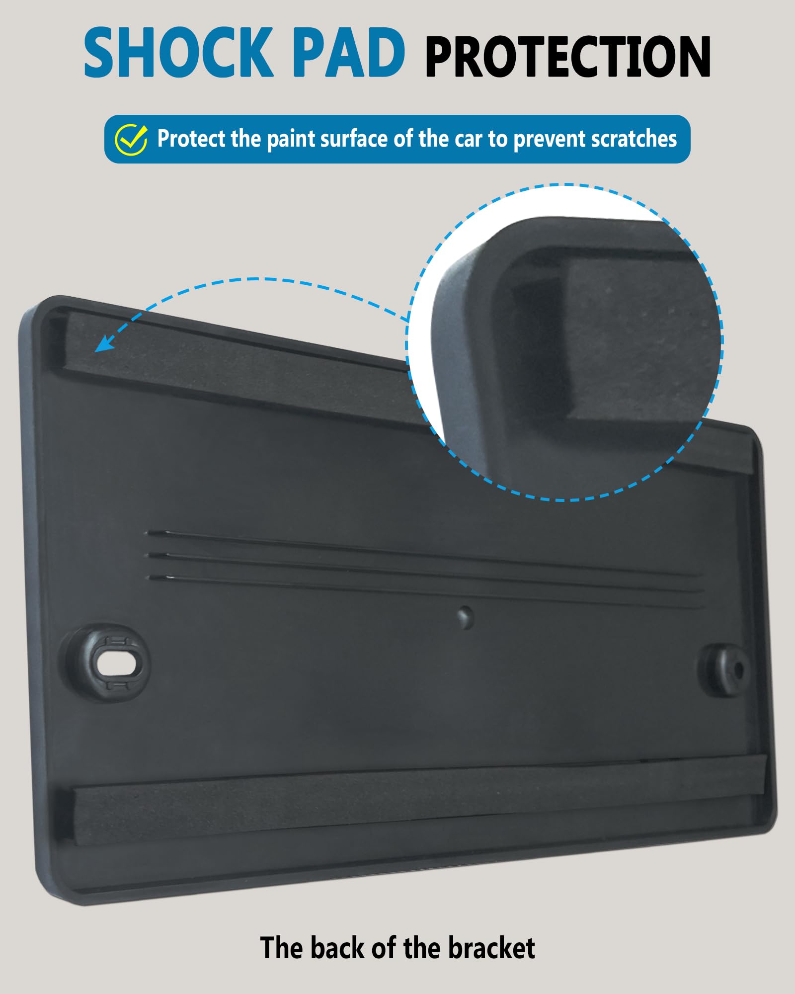 BGGTMO scratch-resistant ABS frame protects bumper finish