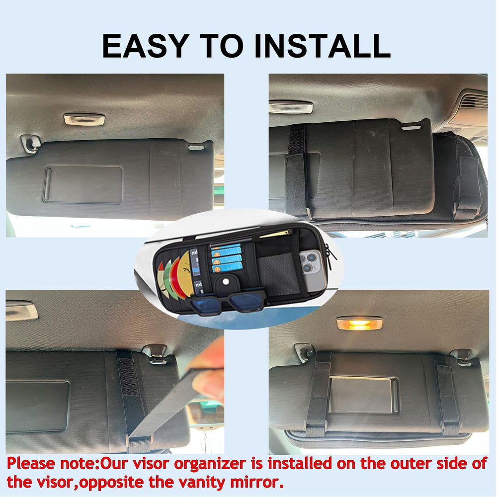 BGMTIMAI car visor organizer fits most cars and SUVs securely